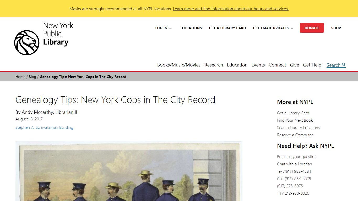 Genealogy Tips: New York Cops in The City Record